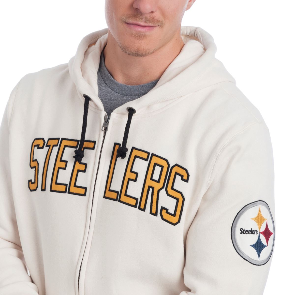 Pittsburgh Steelers '47 Full-Zip CROSS-CHECK Fleece Hoodie 3 Pittsburgh Steelers '47 Full-Zip CROSS-CHECK Fleece Hoodie