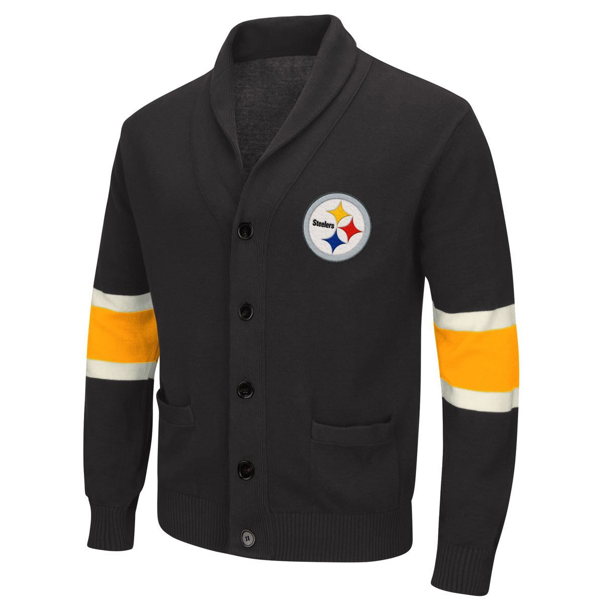Pittsburgh Steelers GIII Shawl Collar Cardigan Sweater