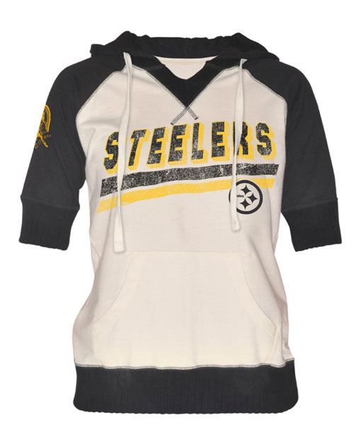 Pittsburgh Steelers Women's White Hooded Prospect Top