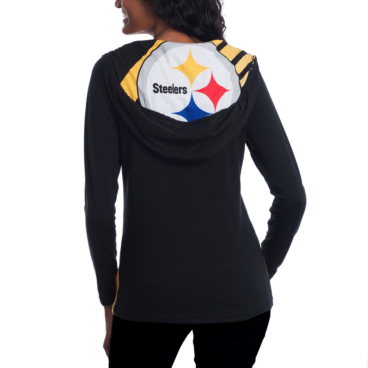 Pittsburgh Steelers Women's Dynamic Long Sleeve Hooded Lounge Top