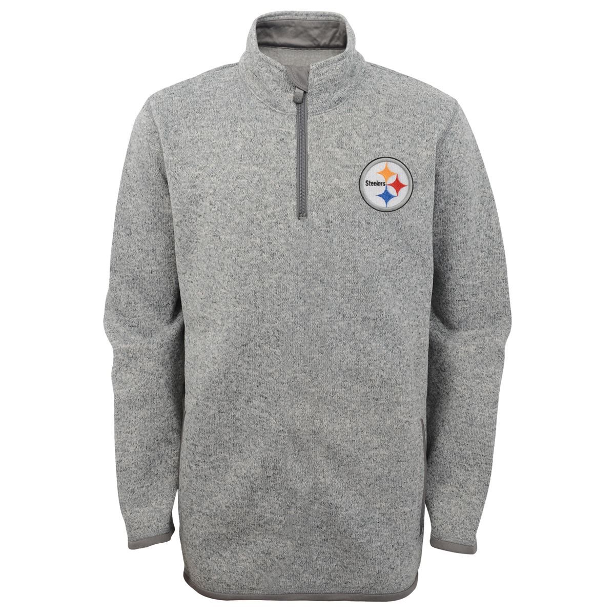Pittsburgh Steelers Boys 1/4 Zip Knit Sweater Fleece Jacket 3 Pittsburgh Steelers Boys 1/4 Zip Knit Sweater Fleece Jacket
