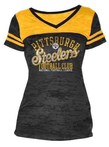 Pittsburgh Steelers Women's Touch Coop II Burnout T-Shirt