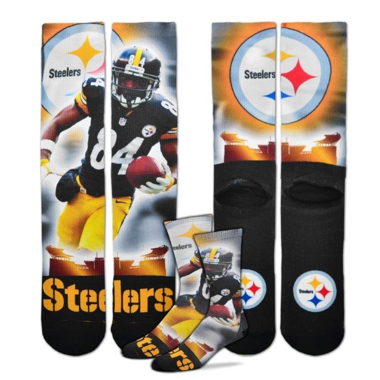 Pittsburgh Steelers #84 Antonio Brown City Star Socks