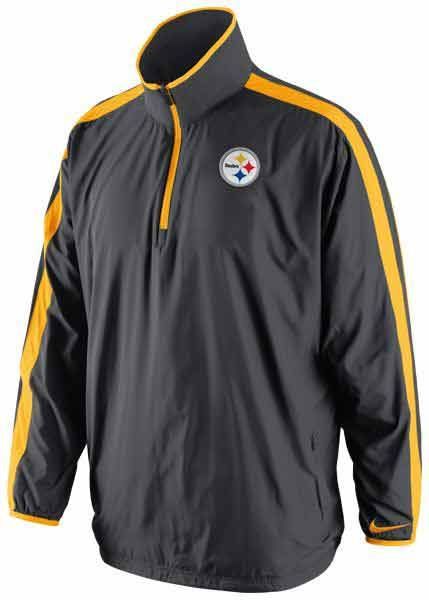 Pittsburgh Steelers Nike Coaches Woven Taffeta 1/4 Zip Lightweight Jacket