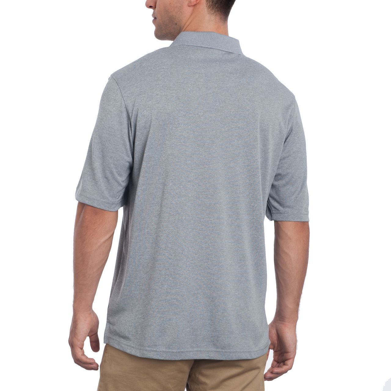 Pittsburgh Steelers Antigua Pique Xtra-Lite Heather Grey Polo