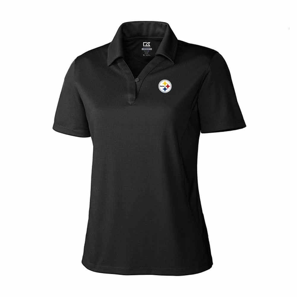 Pittsburgh Steelers Women's Cutter & Buck DryTec Genre Black Polo