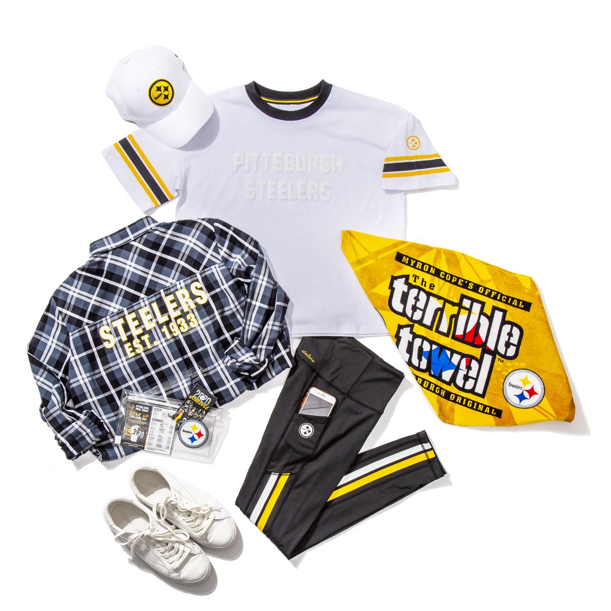 Pittsburgh Steelers Women's New Era 9FORTY Glitter Glam Team Hat