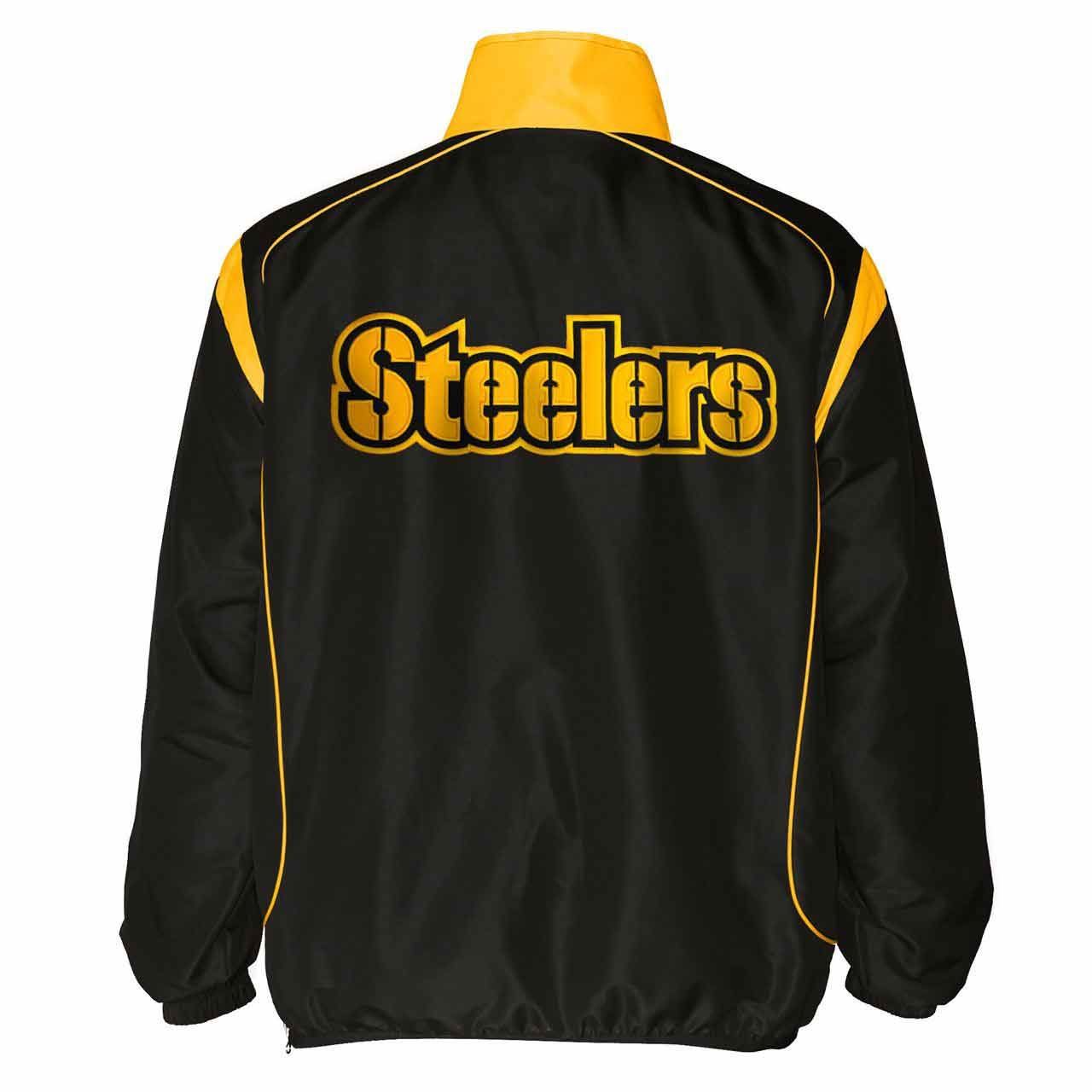 Pittsburgh Steelers Pass Protection 1/4 Zip Lightweight Black Pullover Jacket