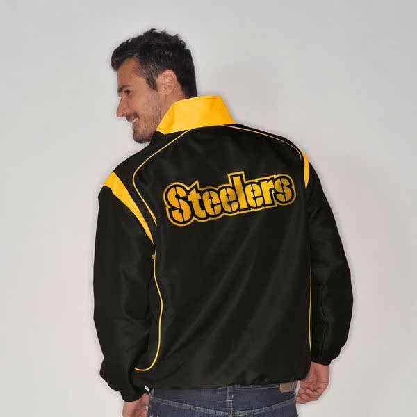 Pittsburgh Steelers Pass Protection 1/4 Zip Lightweight Black Pullover Jacket