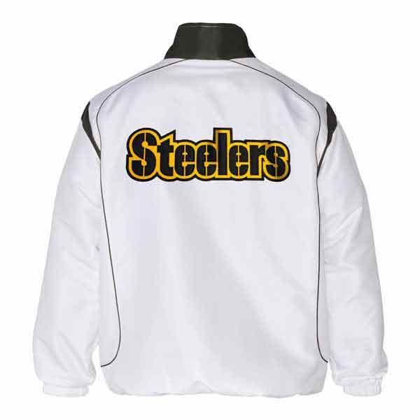 Pittsburgh Steelers Pass Protection Lightweight White Pullover Jacket
