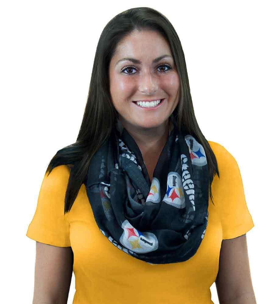 Pittsburgh Steelers Black Sheer Infinity Scarf