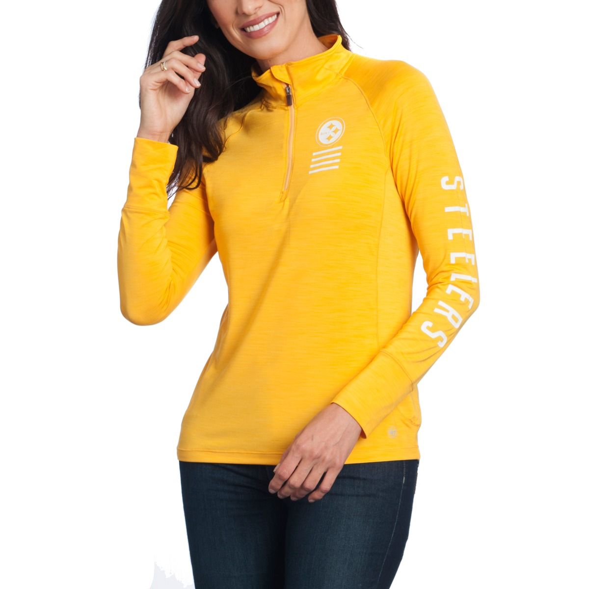 Pittsburgh Steelers '47 Women's Forward Microlite Shade 1/4 Zip Top