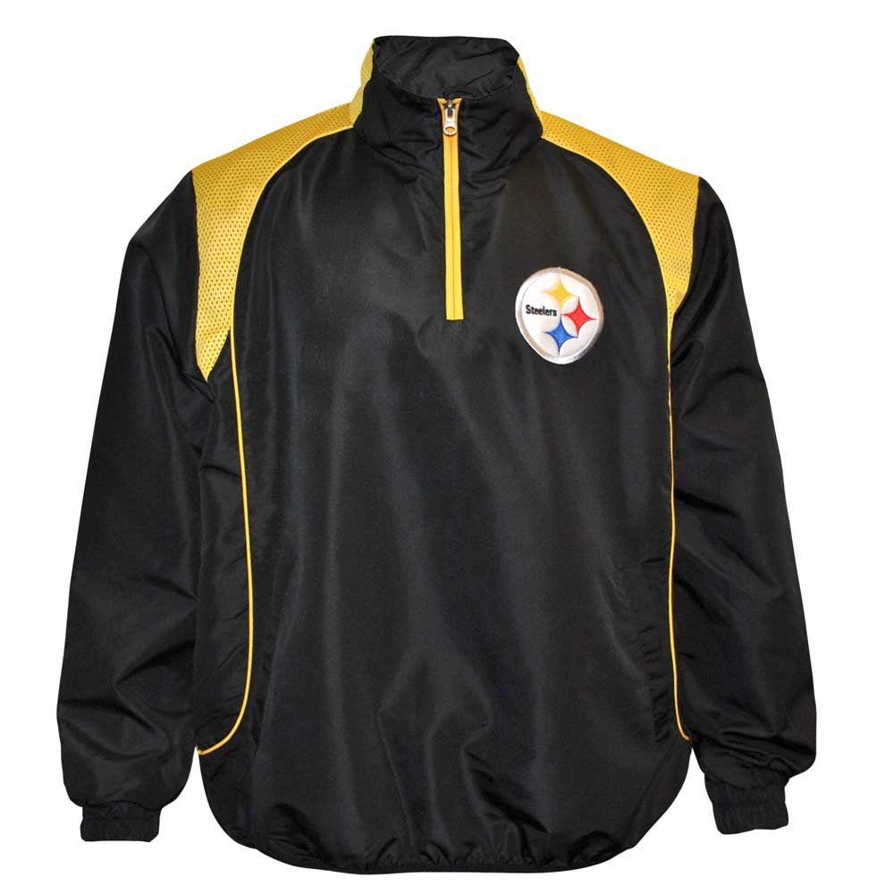 Pittsburgh Steelers 1/4 Zip Color Block Lightweight Jacket