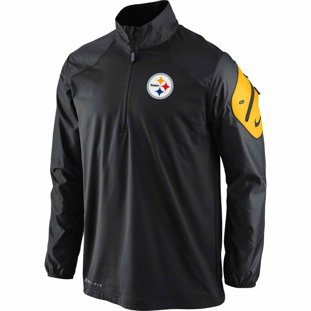 Pittsburgh Steelers Nike Midweight 1/4 Zip Hybrid Coaches Defender Jacket