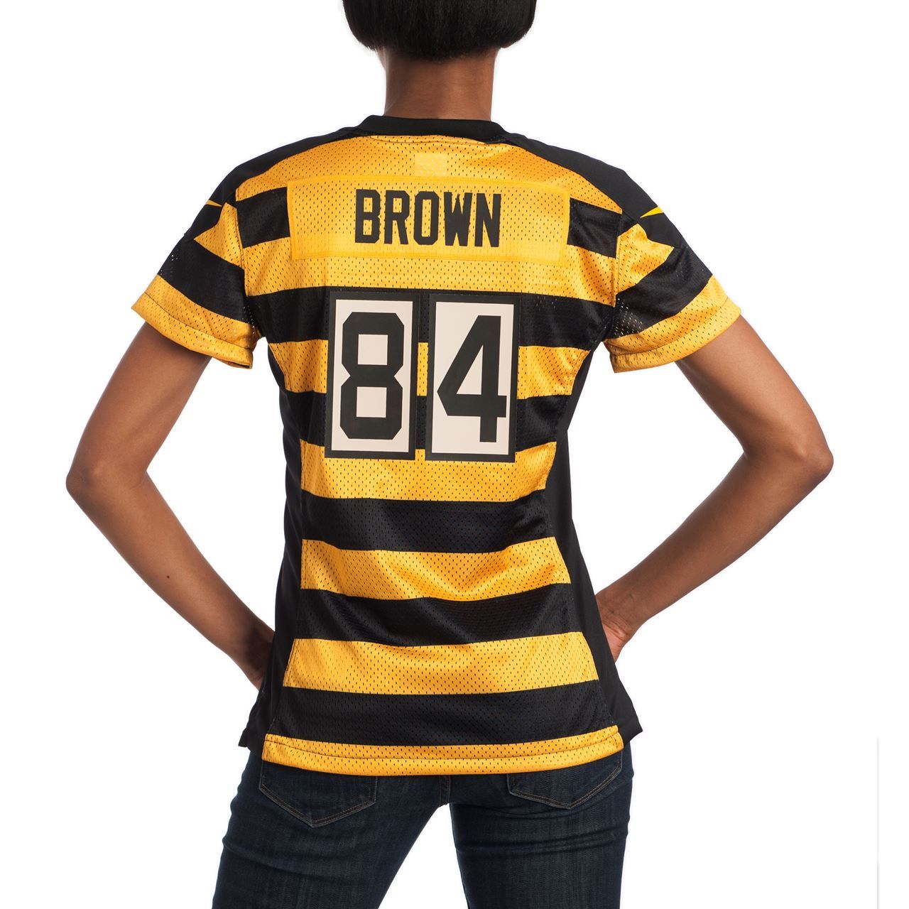 Antonio Brown #84 Women's Nike Replica Throwback Jersey