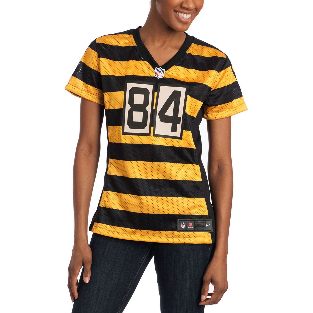 Antonio Brown #84 Women's Nike Replica Throwback Jersey