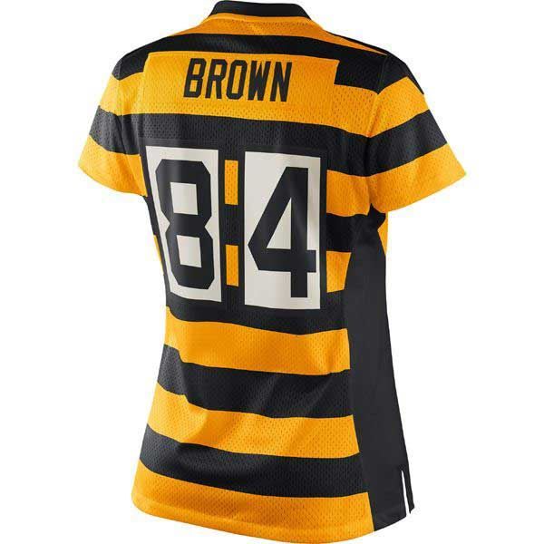 Antonio Brown #84 Women's Nike Replica Throwback Jersey 3 Antonio Brown #84 Women's Nike Replica Throwback Jersey