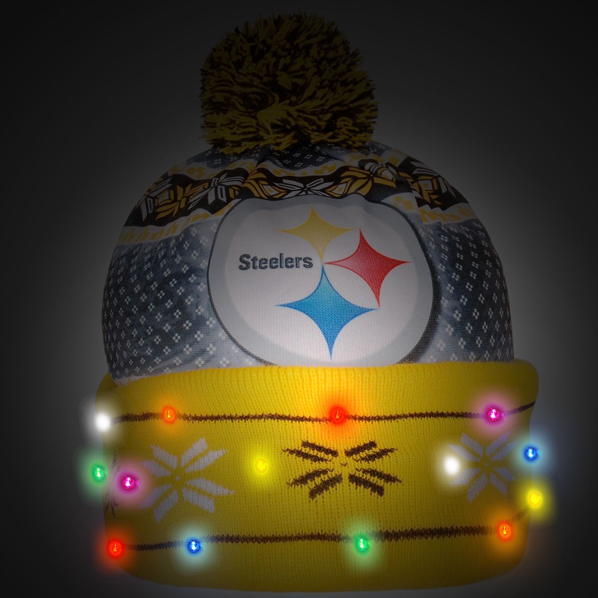 Pittsburgh Steelers Light Up Ugly Sweater Knit Cap