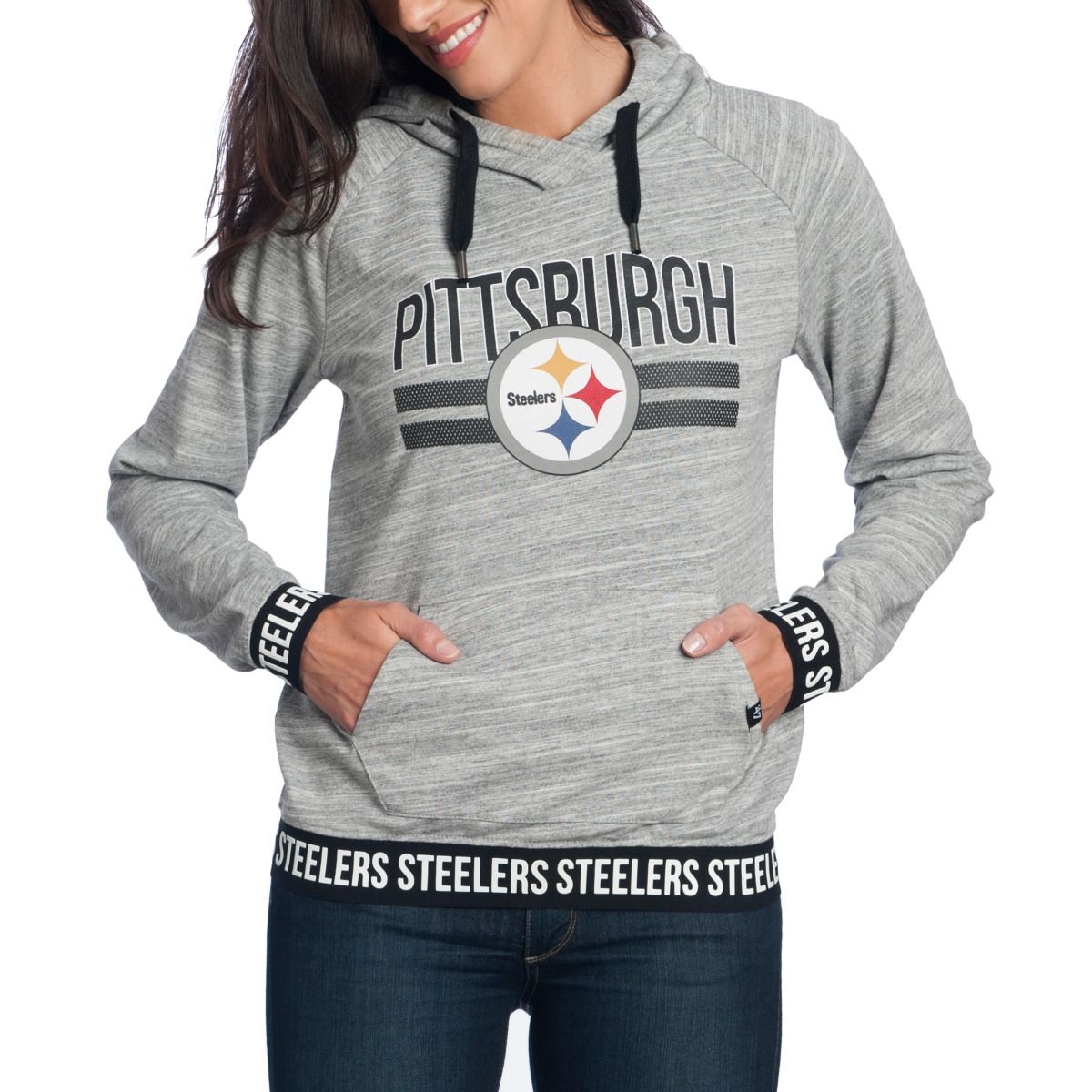 Pittsburgh Steelers '47 Women's Beeline Revolve Fleece Hoodie