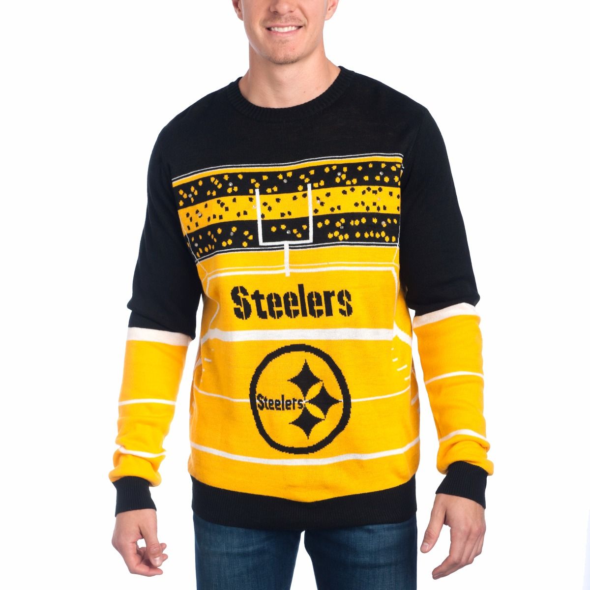 Pittsburgh Steelers Light Up Touchdown Ugly Sweater