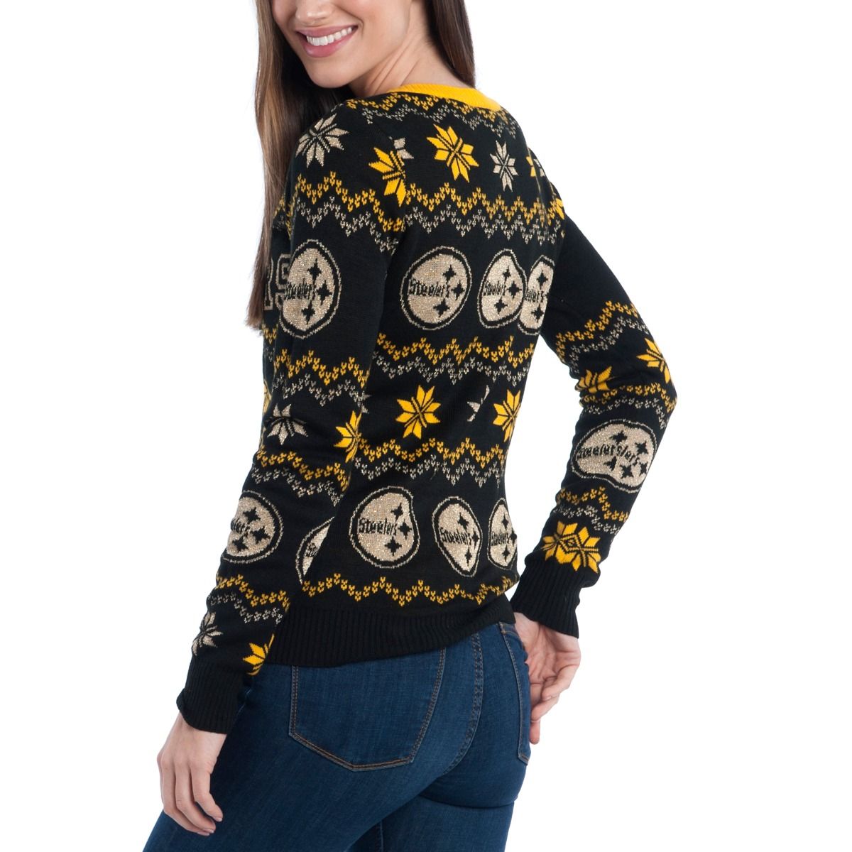 Pittsburgh Steelers Forever Collectibles Women's Bluetooth Sweater 3 Pittsburgh Steelers Forever Collectibles Women's Bluetooth Sweater