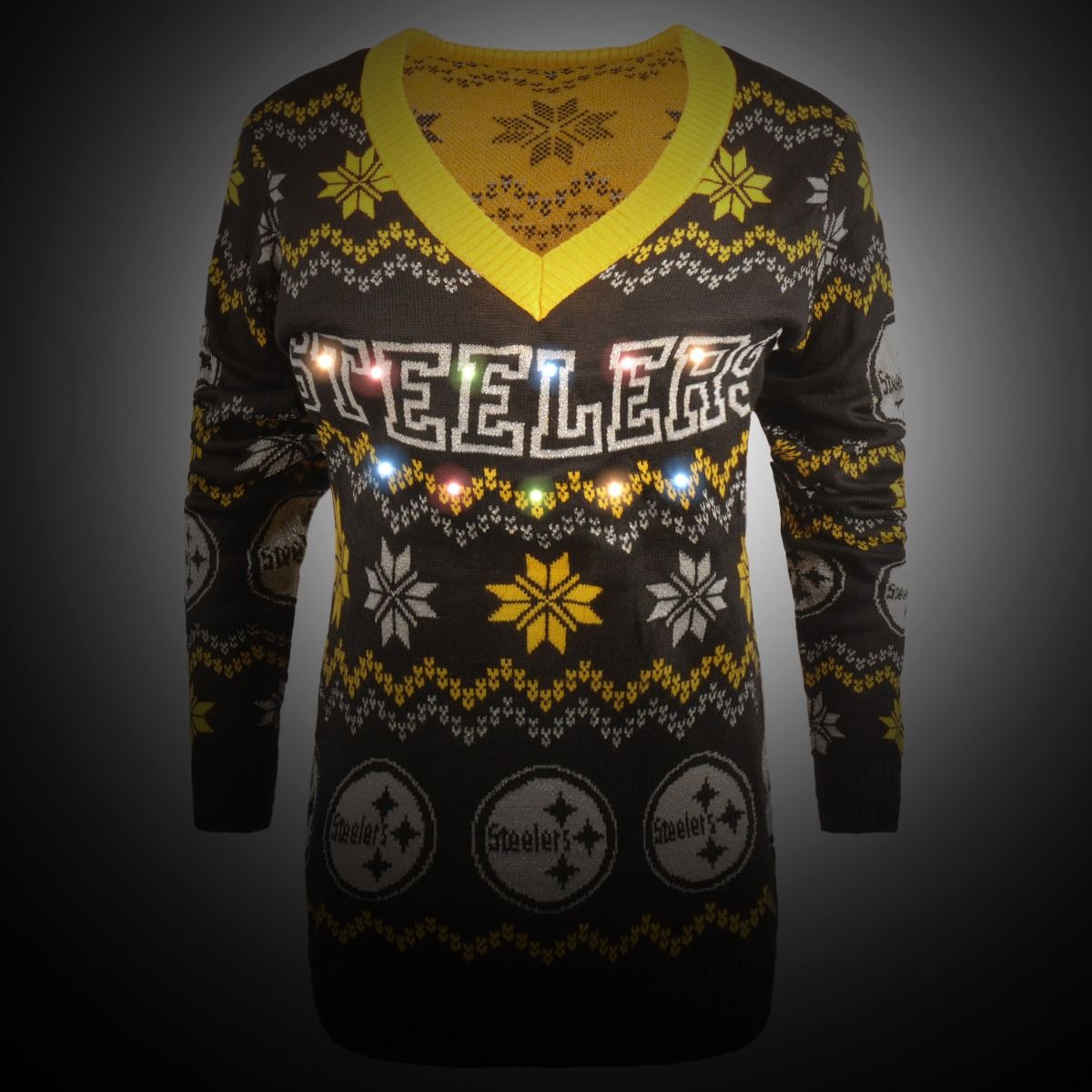 Pittsburgh Steelers Forever Collectibles Women's Bluetooth Sweater 4 Pittsburgh Steelers Forever Collectibles Women's Bluetooth Sweater