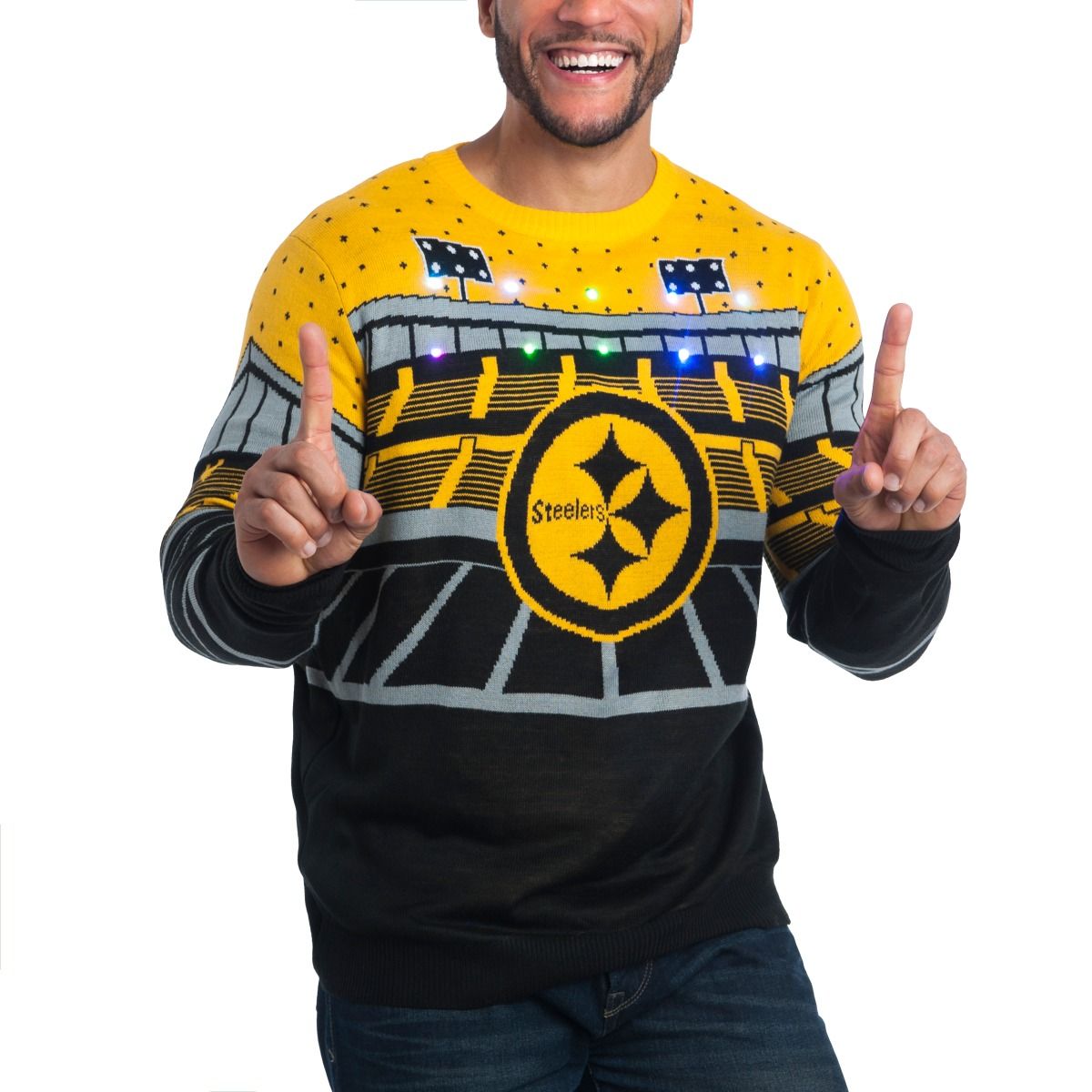 Pittsburgh Steelers Forever Collectibles Bluetooth Ugly Sweater