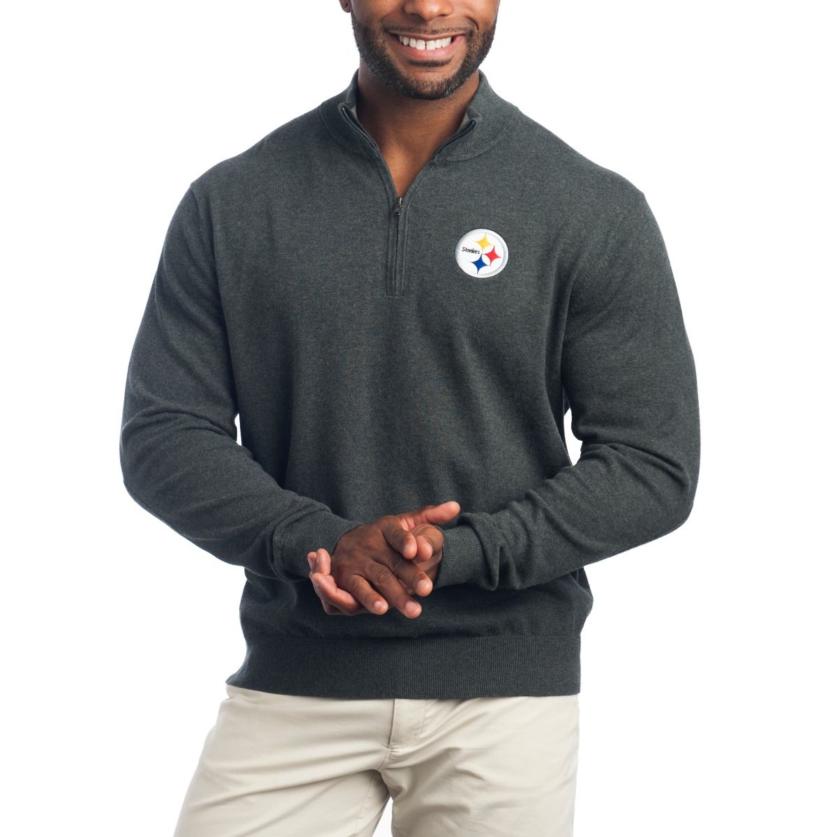 Pittsburgh Steelers Lakemont Half Zip Sweater