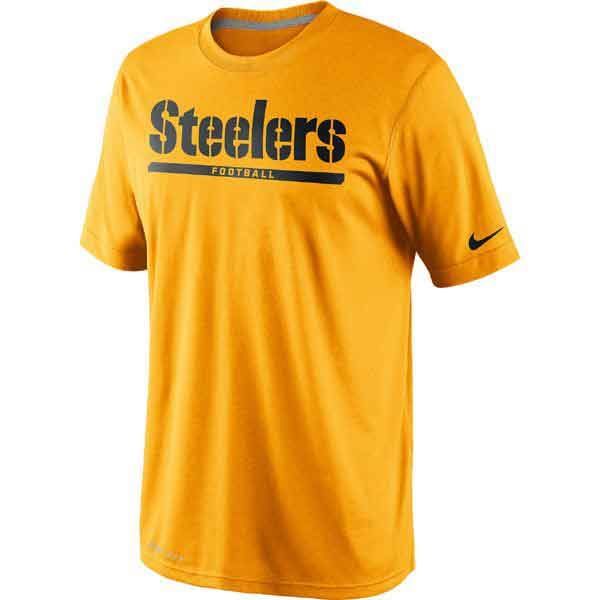 Pittsburgh Steelers Nike Legend Dri-FIT Elite Font Gold T-Shirt