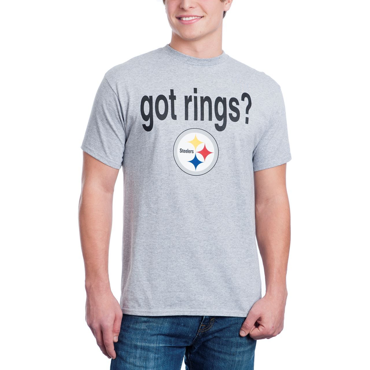 Pittsburgh Steelers Got Six Rings 2-Sided Grey T-Shirt