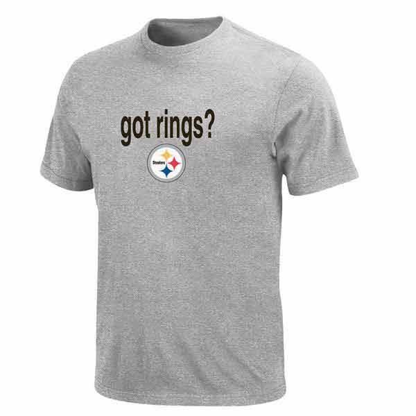 Pittsburgh Steelers Got Six Rings 2-Sided Grey T-Shirt