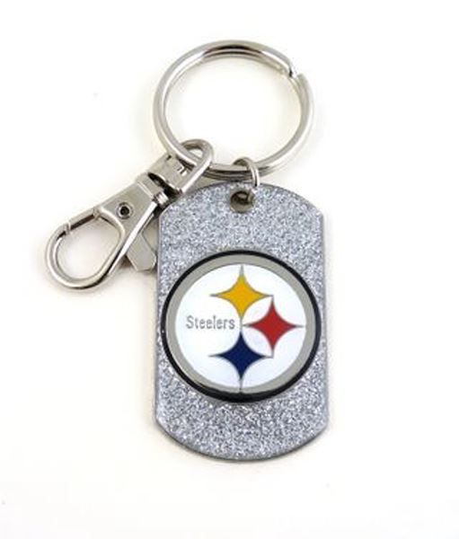 Pittsburgh Steelers Glitter Key Ring