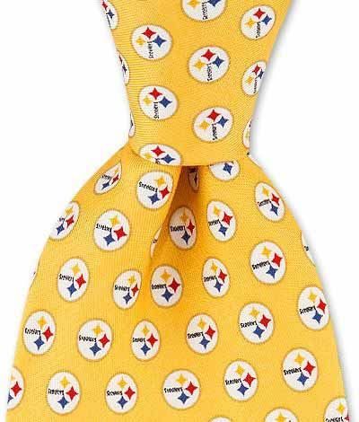 Pittsburgh Steelers Gold Silk Tie