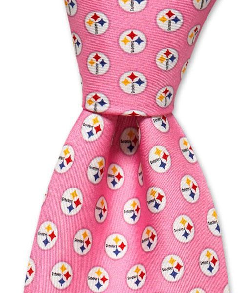 Pittsburgh Steelers Pink Silk Tie