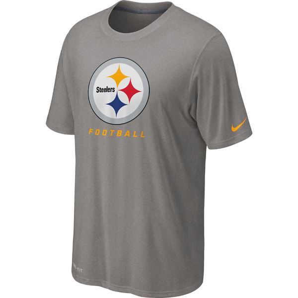 Pittsburgh Steelers Nike Legend Elite Dri-FIT Grey Logo T-Shirt