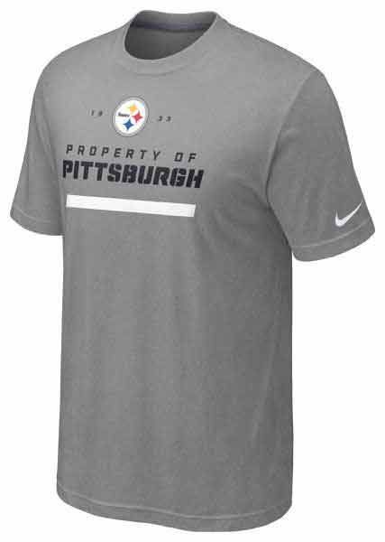 Pittsburgh Steelers Nike Property of Grey T-Shirt