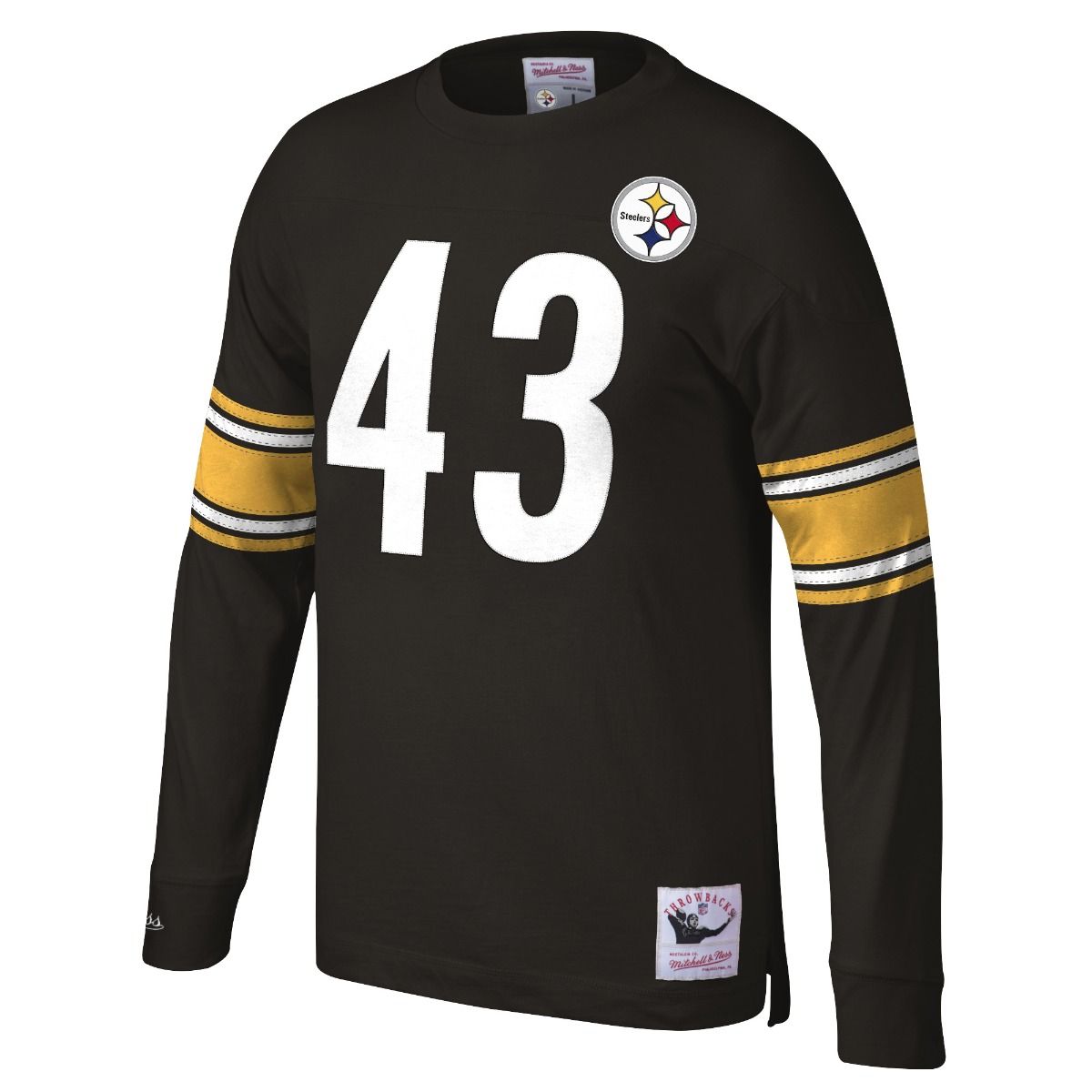 #43 Troy Polamalu Mitchell & Ness Long Sleeve Player Top