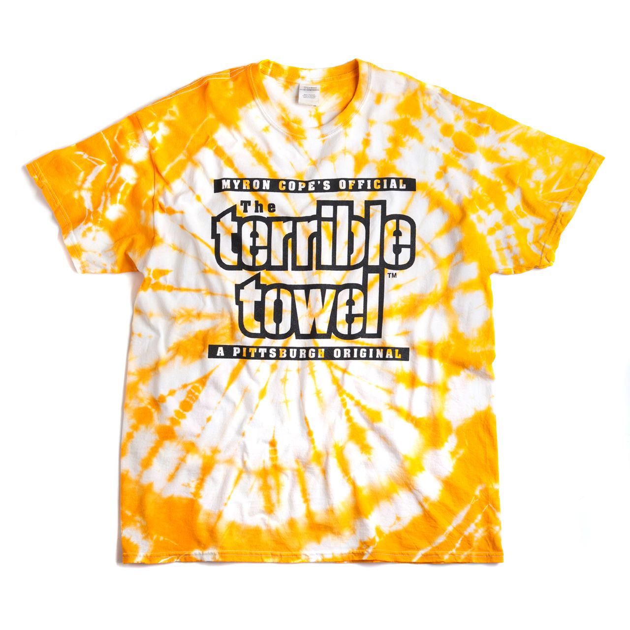 Pittsburgh Steelers Terrible Towel Gold Tie Dye T-Shirt
