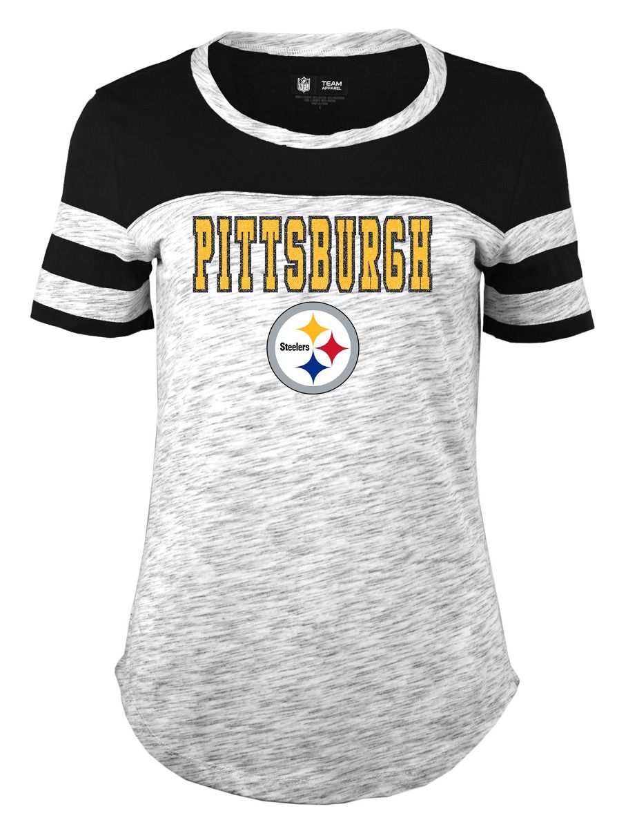 Pittsburgh Steelers Exclusive Women's Plus Size 2020 Space Dye Short Sleeve T-Shirt