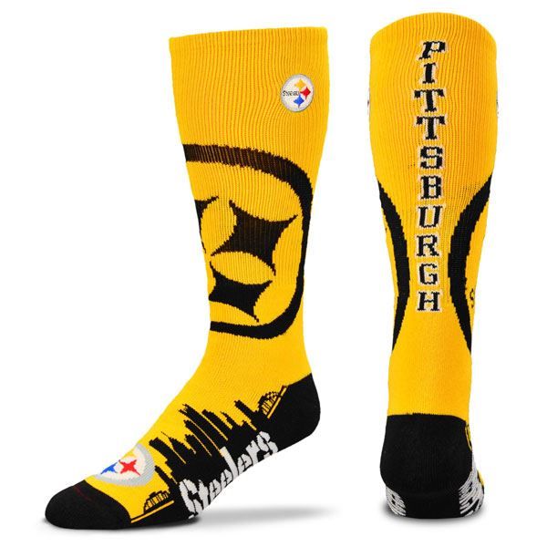 Pittsburgh Steelers Skyline Gold Crew Socks