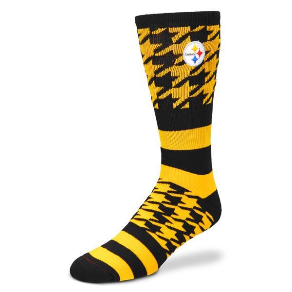 Pittsburgh Steelers Houndstooth Crew Socks