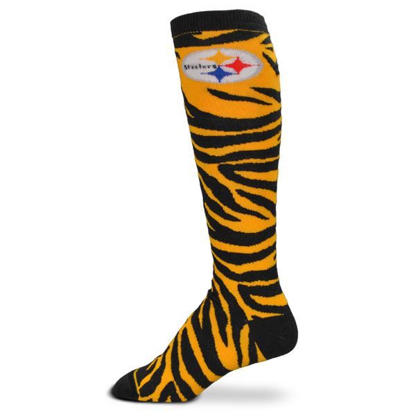 Pittsburgh Steelers Zebra Stripe Socks