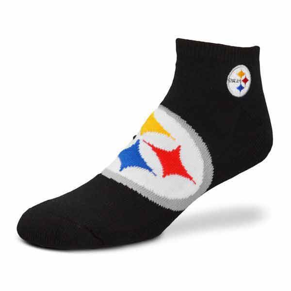 Pittsburgh Steelers No Show Big Logo Black Sock