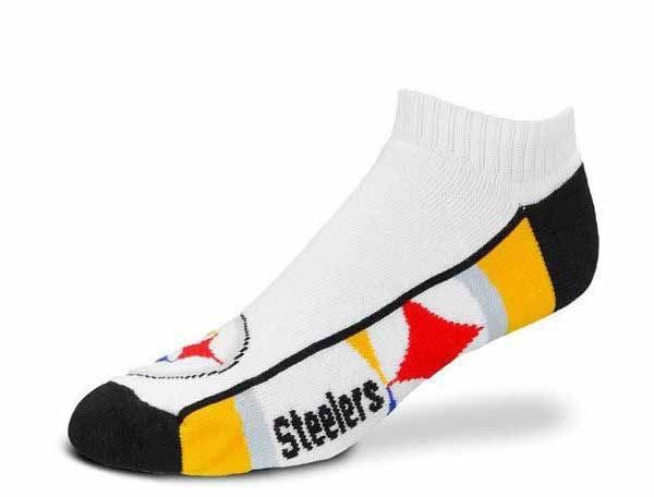 Pittsburgh Steelers Zoom White No-Show Socks