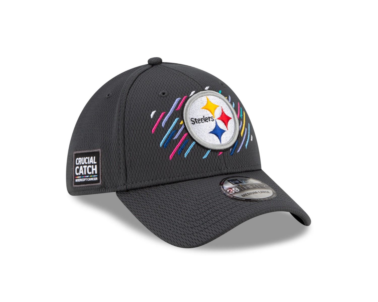 Pittsburgh Steelers New Era 39THIRTY Crucial Catch Sideline Hat