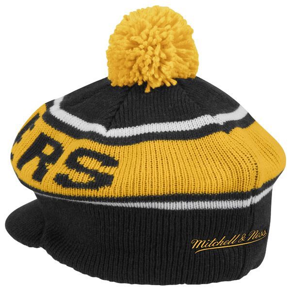 Pittsburgh Steelers Mitchell & Ness Winter Caddy Throwback Knit Hat