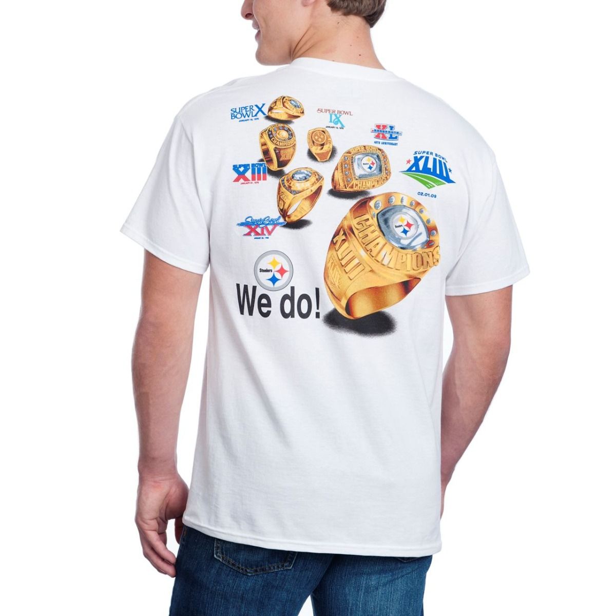 Pittsburgh Steelers Got Six Rings 2-Sided White T-Shirt