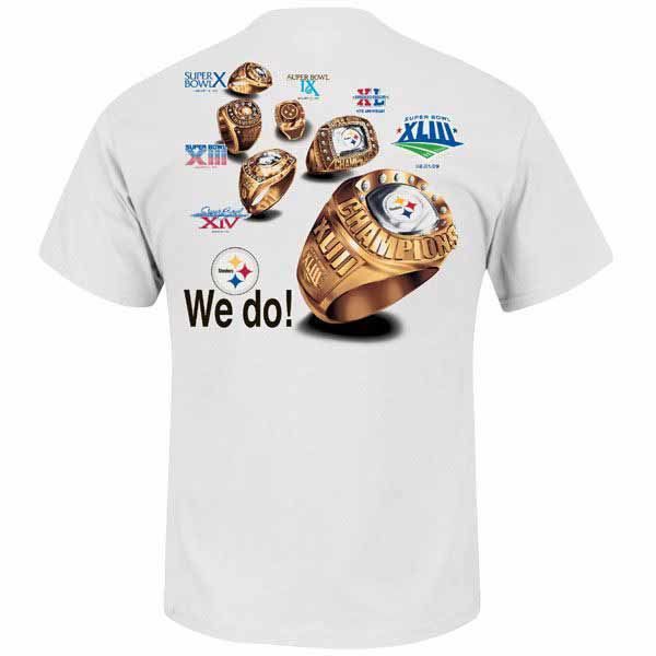 Pittsburgh Steelers Got Six Rings 2-Sided White T-Shirt