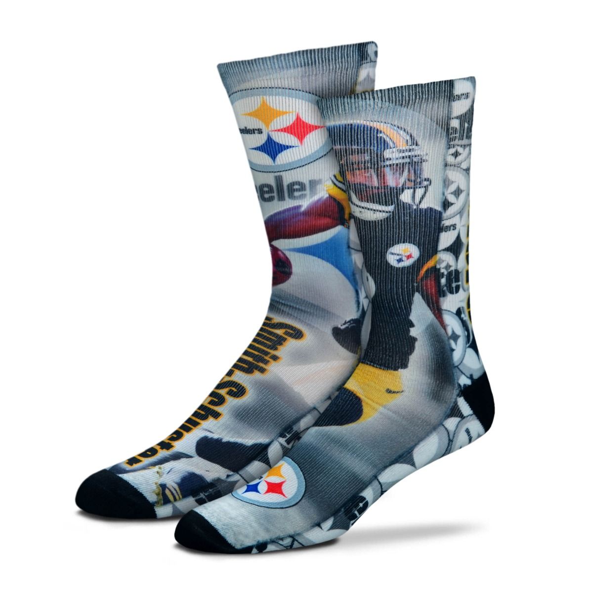 Pittsburgh Steelers #19 JuJu Smith-Schuster Socks 3 Pittsburgh Steelers #19 JuJu Smith-Schuster Socks