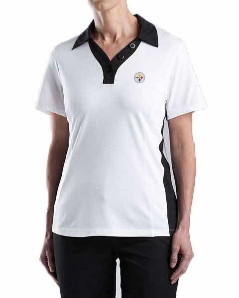 Pittsburgh Steelers Cutter & Buck Women's White Duet Polo